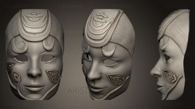 Mask (MS_0189) 3D model for CNC machine
